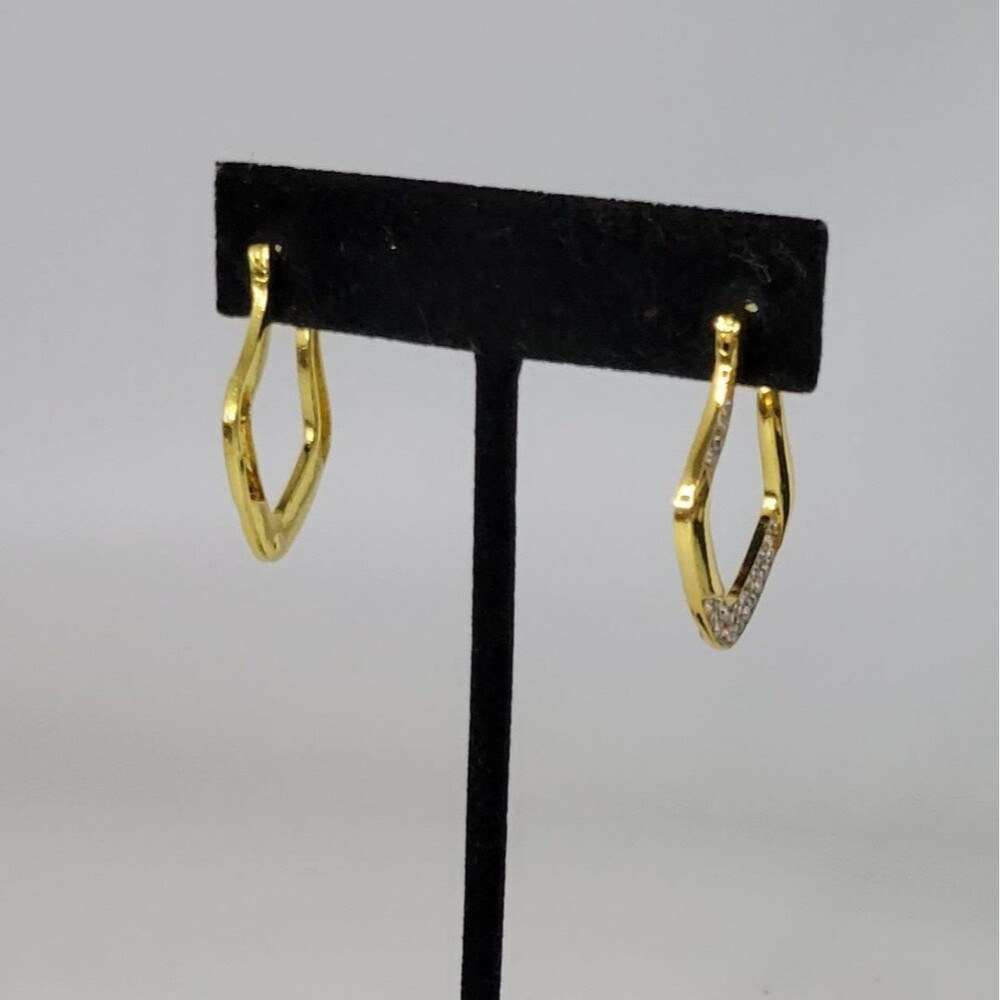 New! Rhinestone Hoop Earrings
